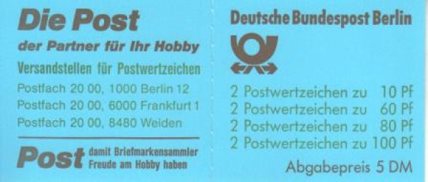 Západní Berlín MH 0015 ** - 1989 - pozoruhodnosti